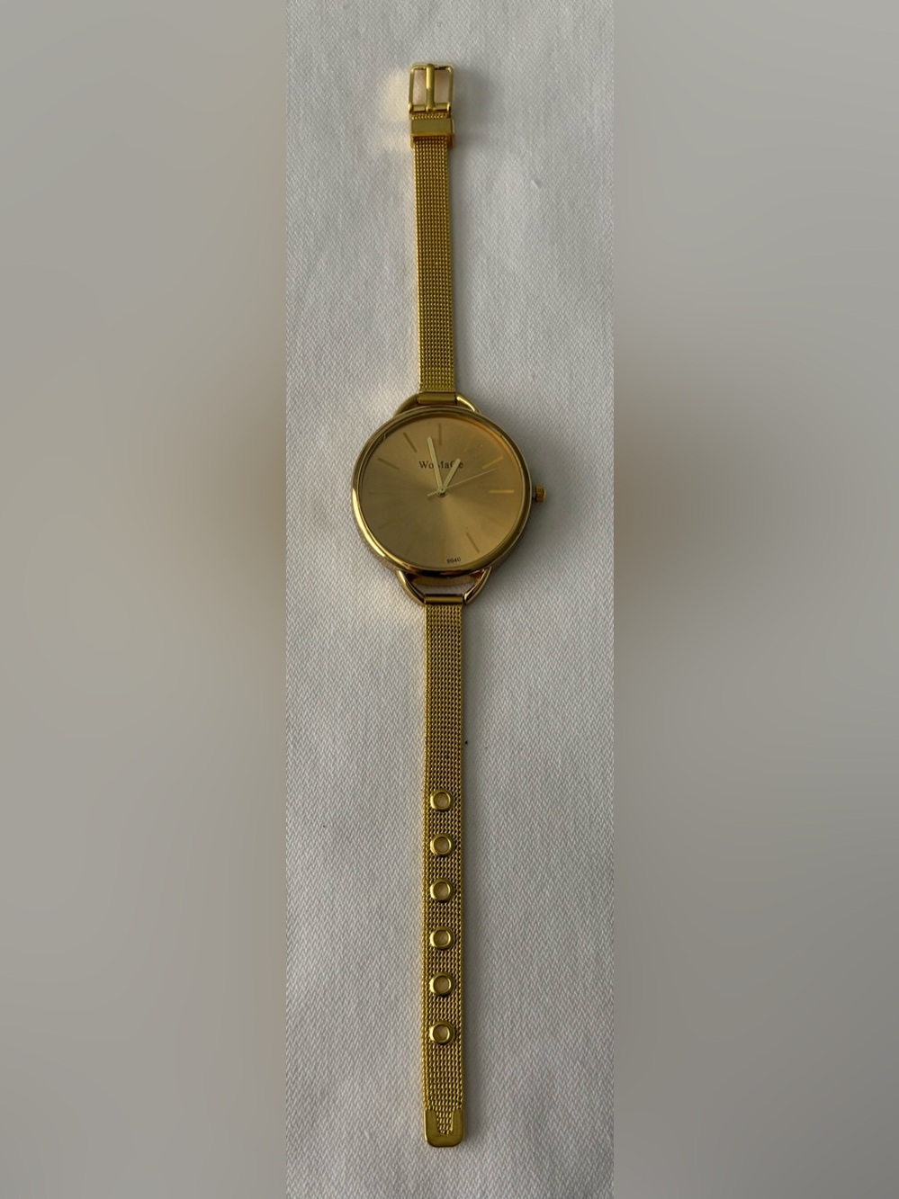 ⌚️3/$30⌚️Gold-Tone Minimalist Sleek Dial  Mesh Quartz Women's Wristwatch